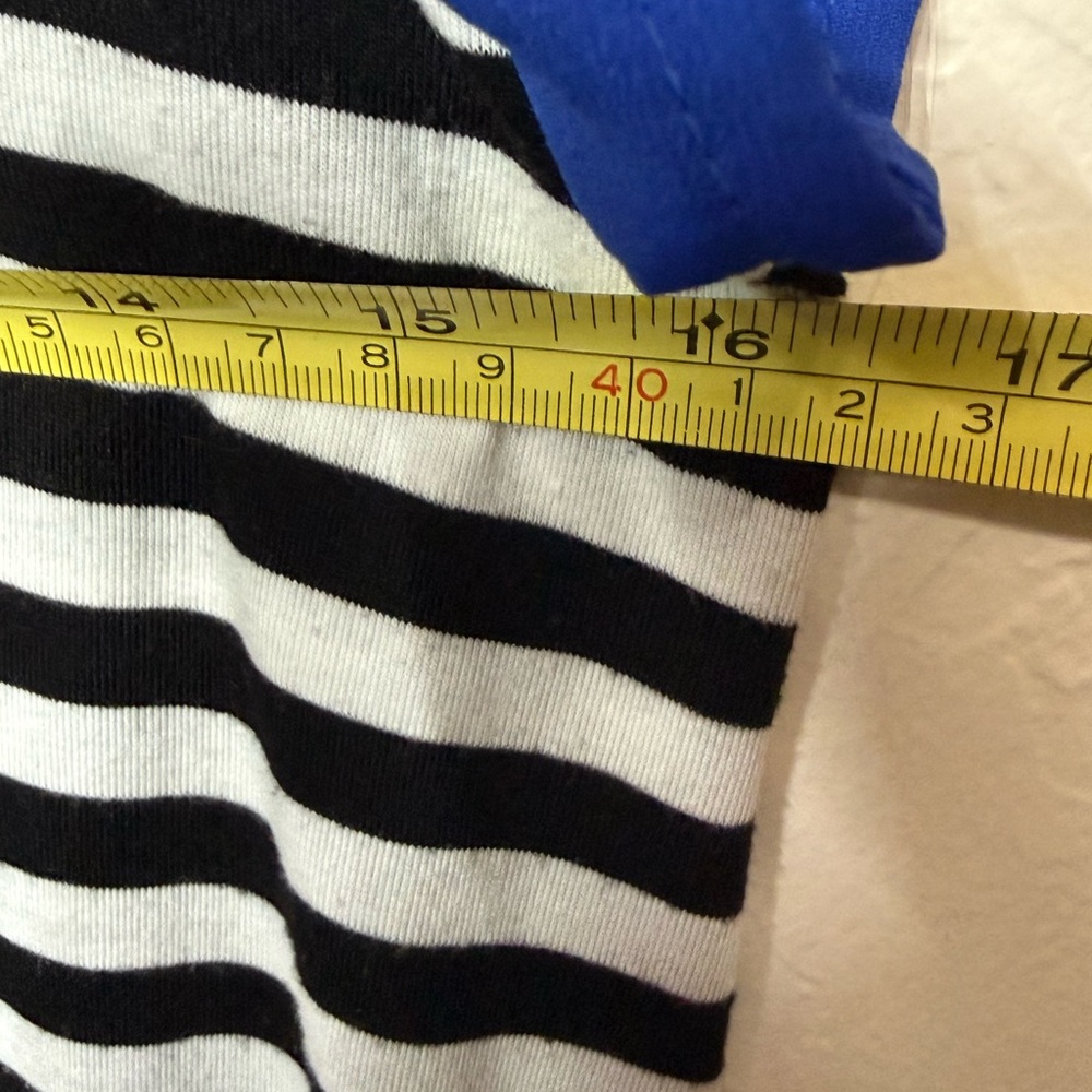 New Directions Petite Black and White Striped Top - Picture 5 of 5